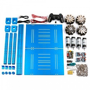 P1010046 ПЛАТФОРМА НА ВСЕНАПРАВЛЕННЫХ КОЛЁСАХ MECANUM WHEEL ROBOT KIT WITH ORION AND HANDLE