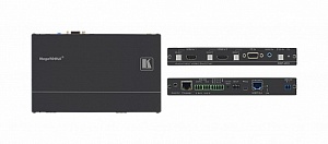 ПЕРЕДАТЧИК HDMI / VGA, СТЕРЕО АУДИО, ДВУНАПРАВЛЕННОГО RS-232, ИК И ETHERNET ПО ВИТОЙ ПАРЕ HDBASET С КНОПКОЙ УПРАВЛЕНИЯ КОММУТАТОРОМ STEP-IN